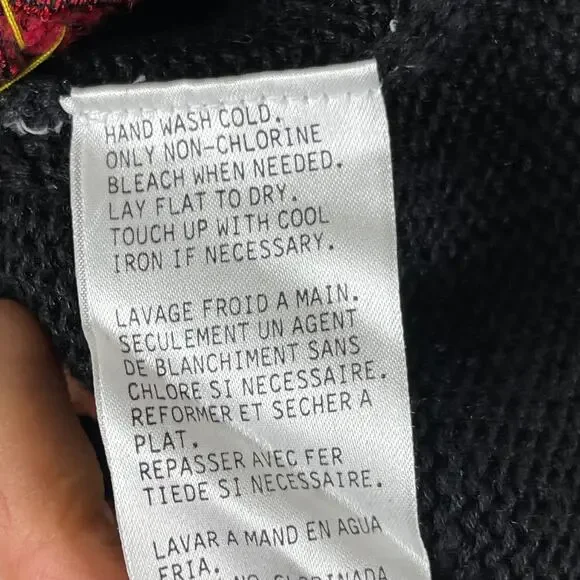 VTG Eagles Eye Sweater Womens Medium Ramie Embroidered Beaded Holiday Hong Kong - Picture 13 of 13